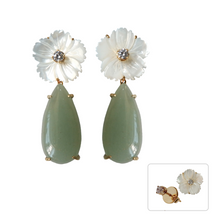 Load image into Gallery viewer, Belinda Petite Green Aventurine Drop in gold-plated silver