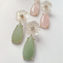 Load image into Gallery viewer, Belinda Petite Green Aventurine Drop in gold-plated silver