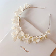 Load image into Gallery viewer, Slim Bridal Tiara | Fleur de lis (Next slot: September 2023)