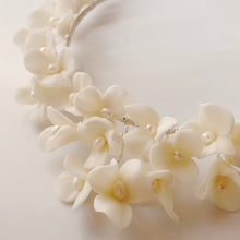Load image into Gallery viewer, Slim Bridal Tiara | Fleur de lis (Next slot: September 2023)