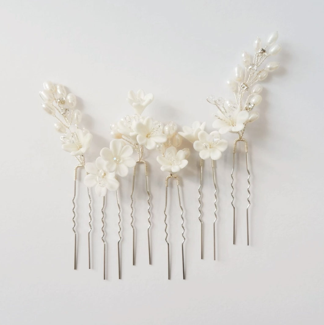 Bridal Hair Slides | Sampaguita 6-piece Set