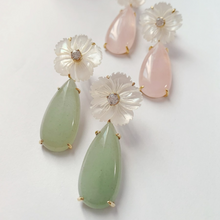 Load image into Gallery viewer, Belinda Petite Green Aventurine Drop in gold-plated silver
