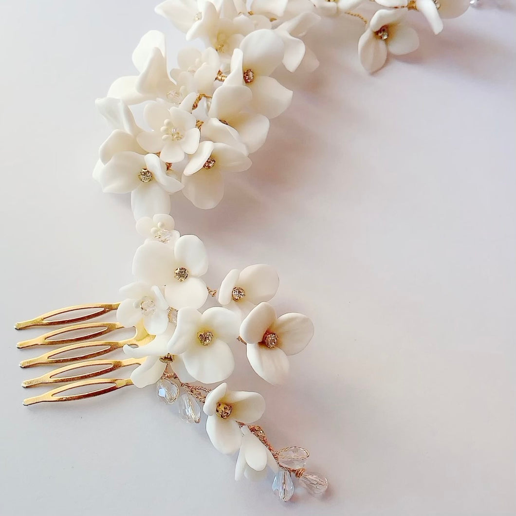 Bridal Hair Vine | Fleur de lis IV